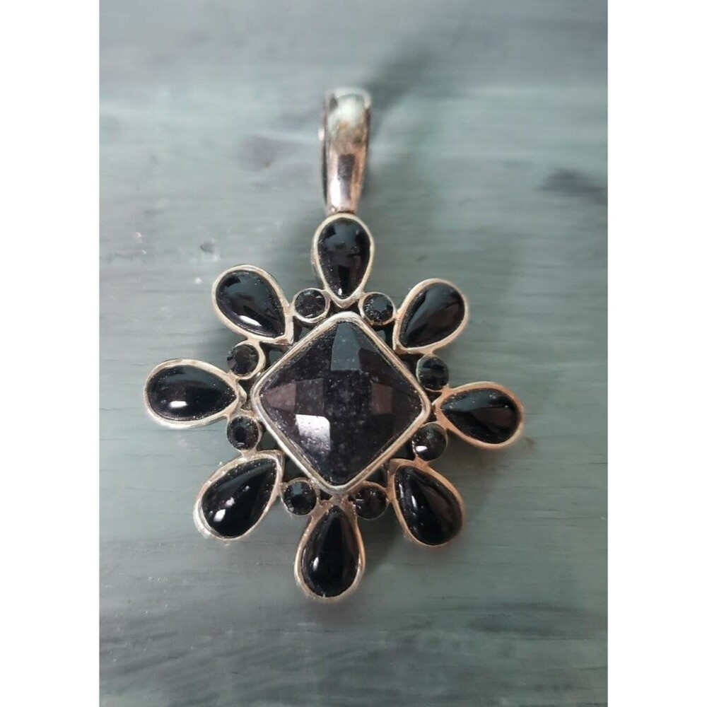 Black Sterling pendant slide